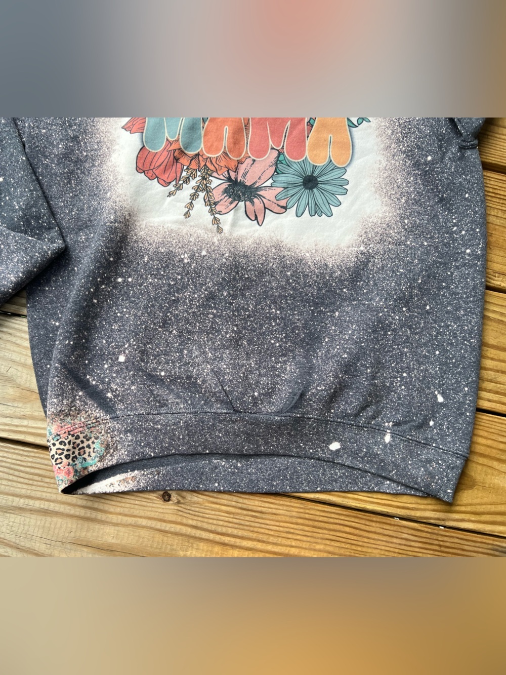 Gildan Medium Heavy Blend Heather Gray MAMA Sweatshirt - Picture 4 of 7